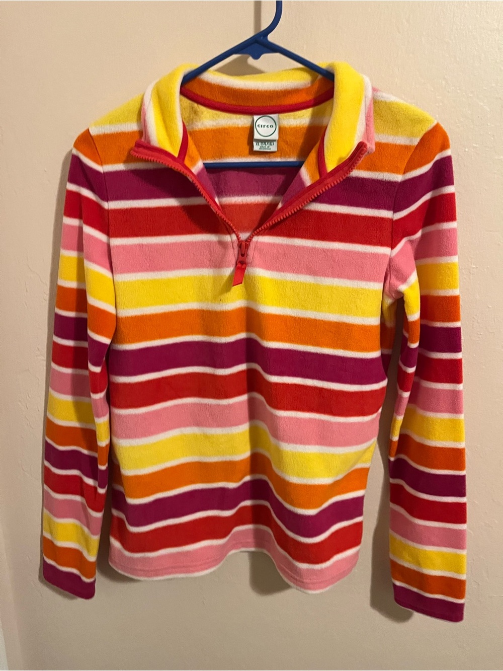 Children's Striped Half-Zip Fleece Top - Multi